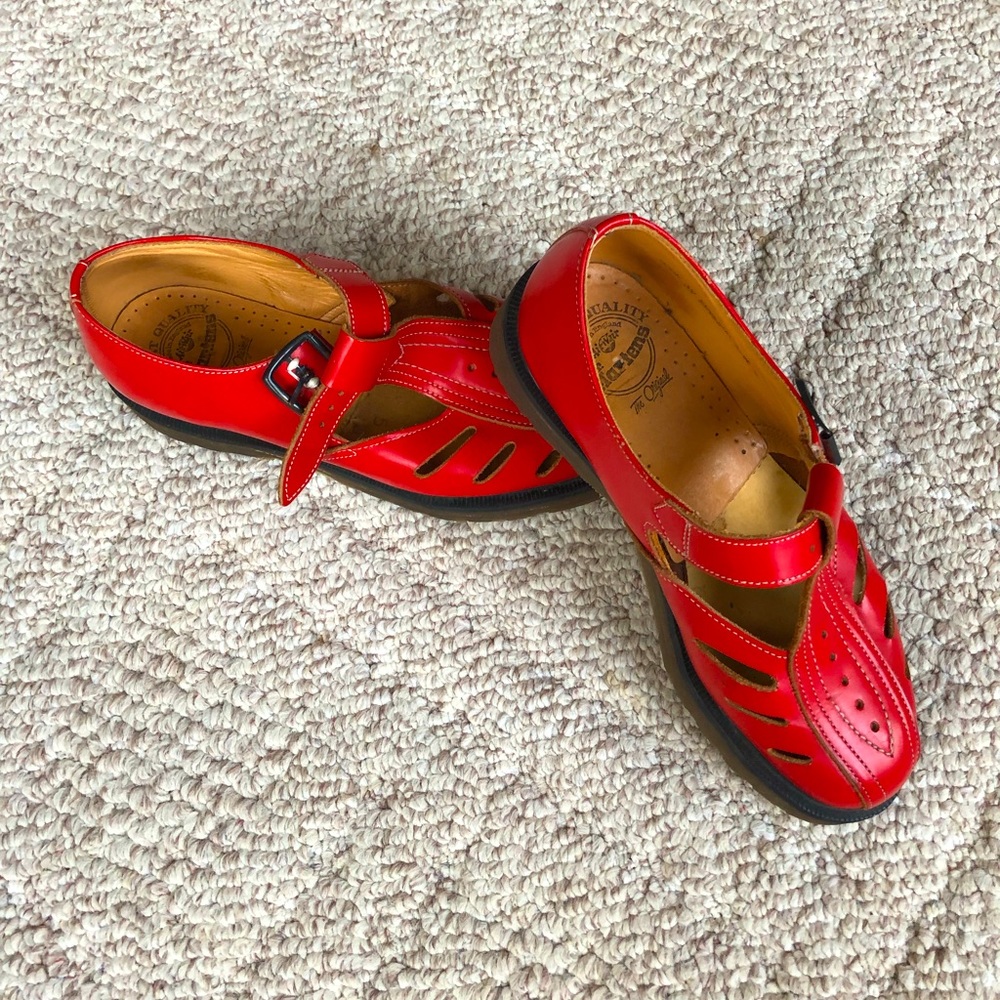Red vintage Doc Marten Mary Janes UK Size 5/US 7